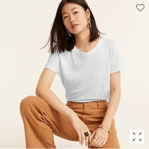 NWT J. Crew Linen T-shirt Pale Cloud Blue